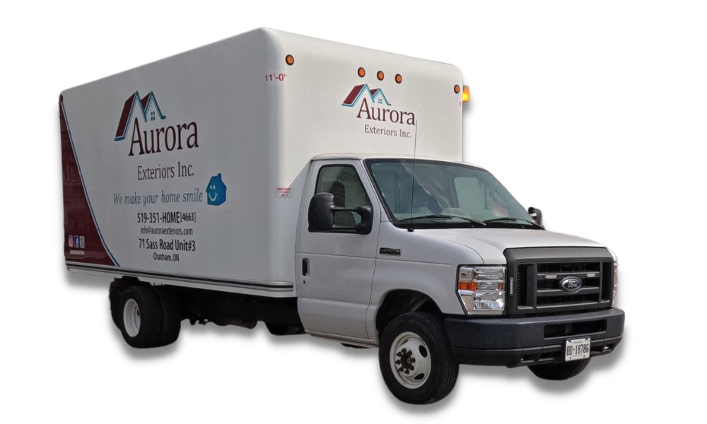 Aurora Exteriors Inc Work Truck Ready to Serve the Homes and Businesses of Chatham-Kent with Superior Exterior Finishing Services.