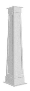 White PVC Clam design Column Wrap