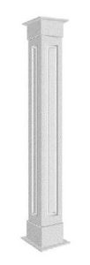White PVC Dolphin design Column Wrap