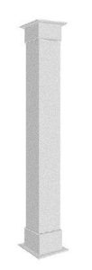 Hammerhead design White PVC Column Wrap