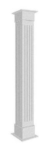 White PVC Marlin Design Column Wrap