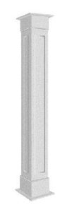 White PVC Piranha design Column Wrap with split panel
