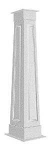 White PVC Trout design Column Wrap