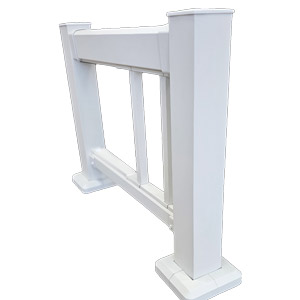 Powder Coated White Aluminum Railing Suitable for Safety Railings, Deck Railings, Porch, Balcony and Pool Railings, in 4 sleek handrail profiles and multiple colours