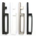 An Image of the executive hardware for sliding glass doors at Aurora Exteriors Inc with colour options